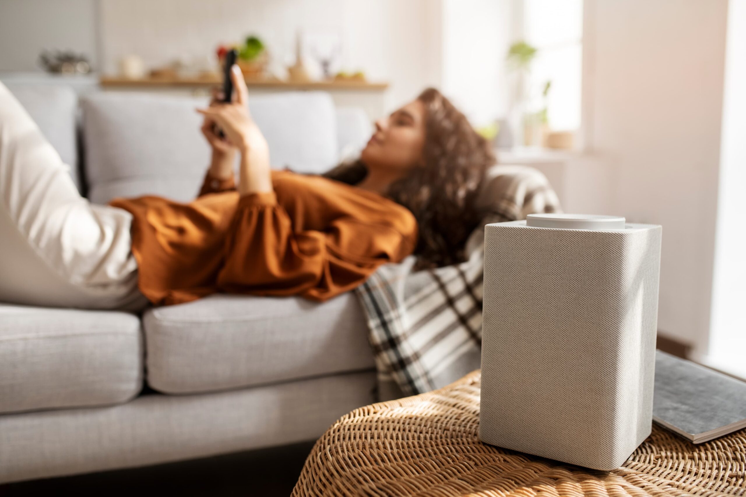 woman living room